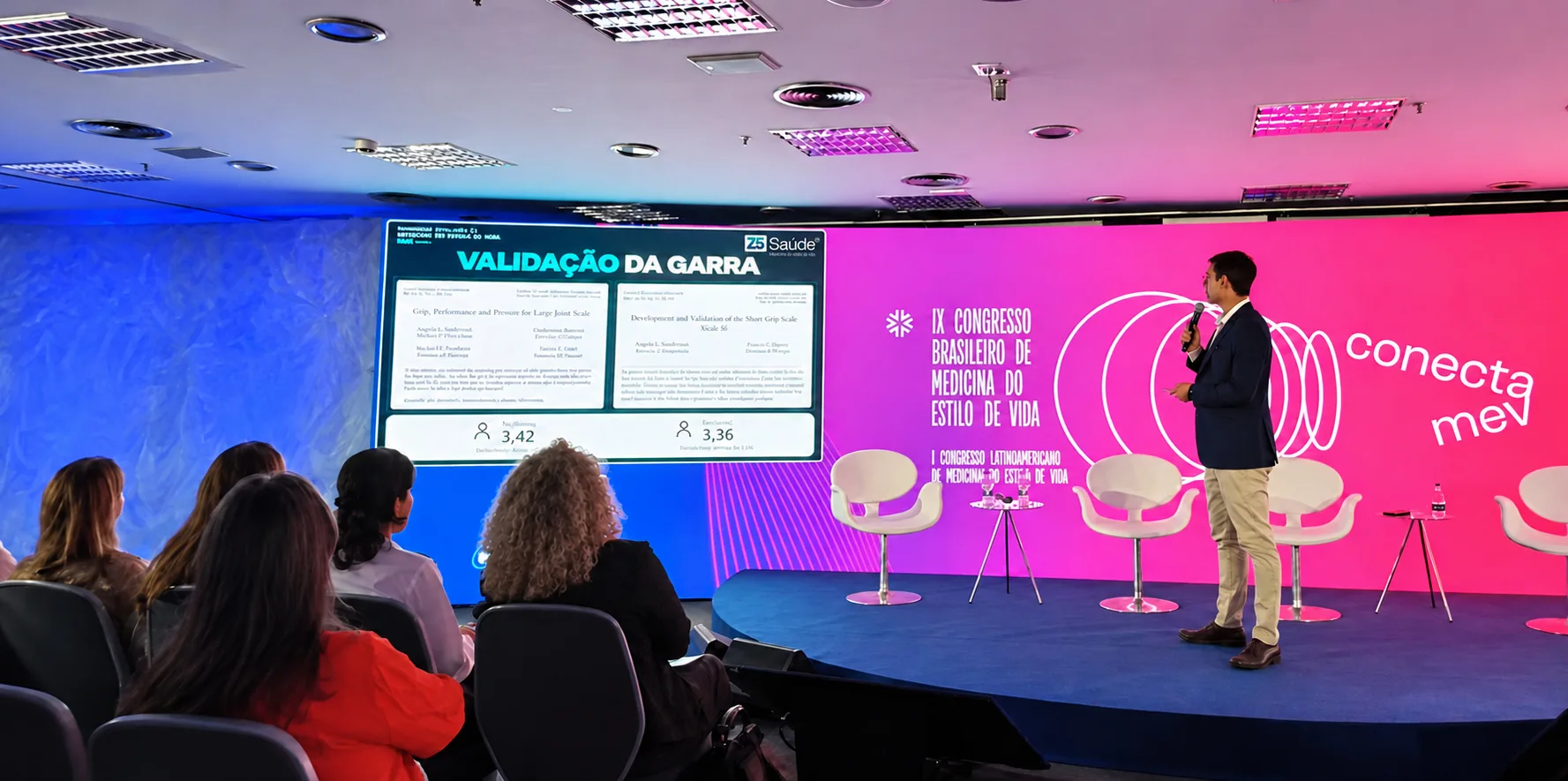 Dr. Sandor Balsamo apresentando no IX Congresso Brasileiro de Medicina do Estilo de Vida
